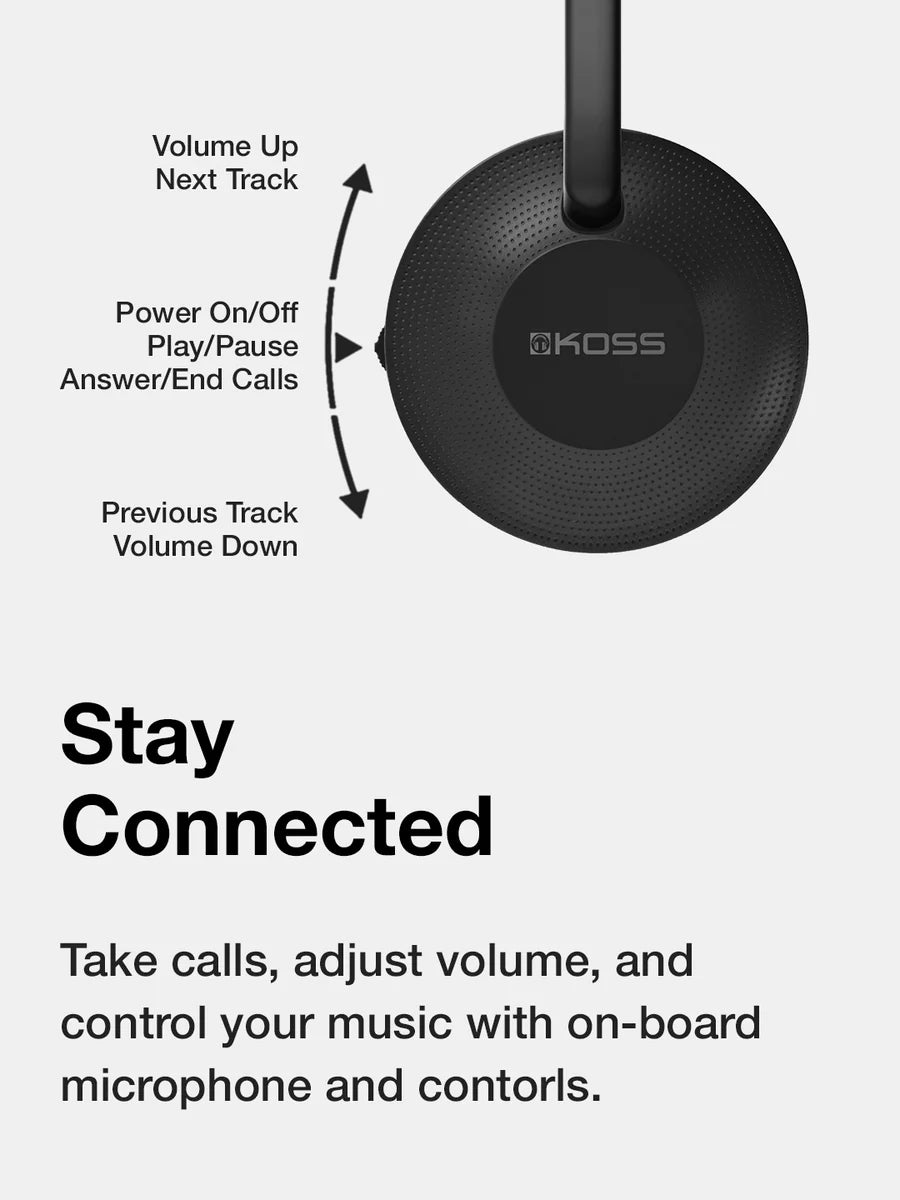 KOSS KPH7 Wireless On-Ear Headphones