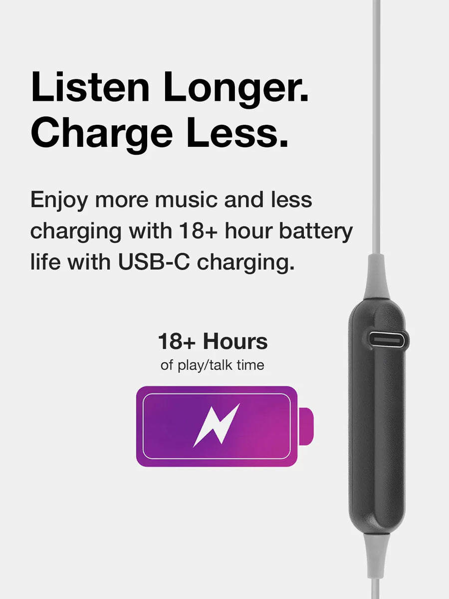 KOSS BT115i Grey Wireless Headphones with inline mic and remote